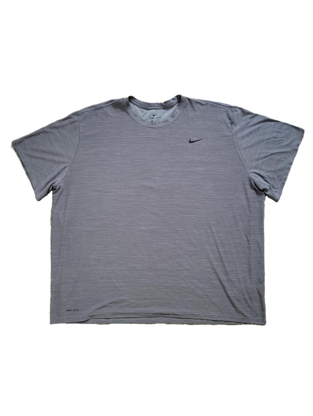 Nike Dri-FIT Gray Athletic Performance T-Shirt 4XL Moisture Wicking